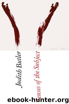 Senses of the Subject by Butler Judith;
