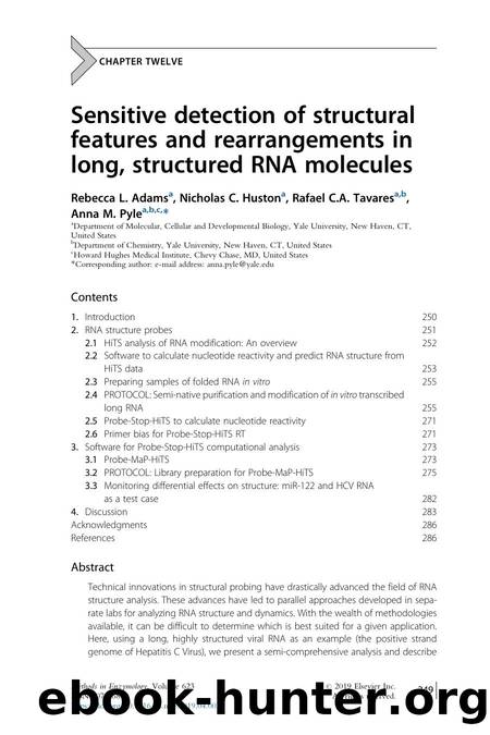 Sensitive detection of structural features and rearrangements in long, structured RNA molecules by Rebecca L. Adams & Nicholas C. Huston & Rafael C.A. Tavares & Anna M. Pyle