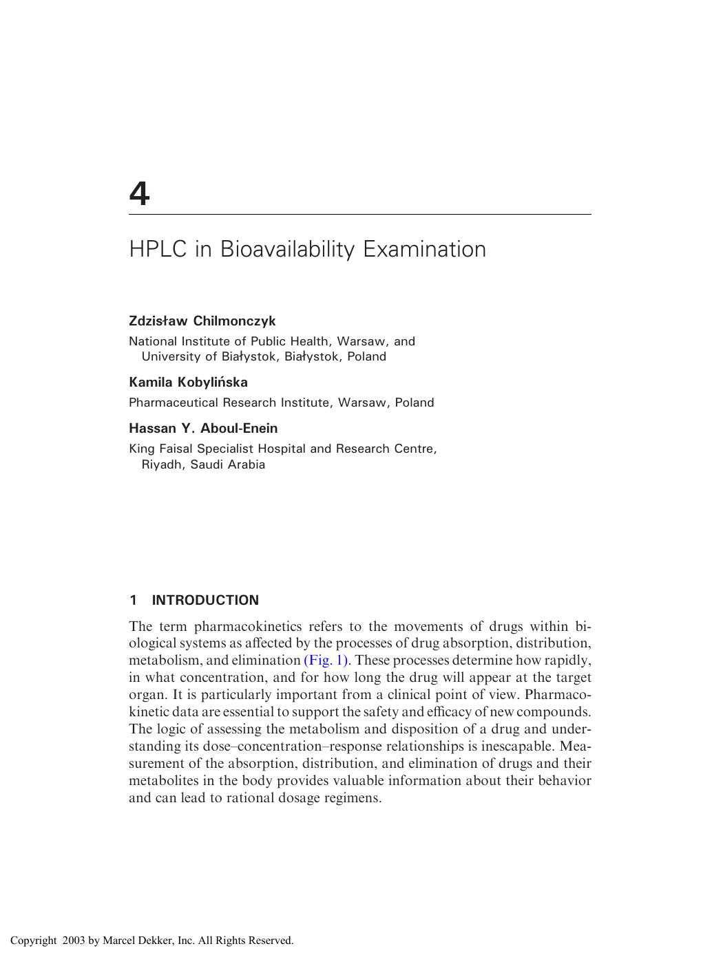 Separation Techniques in Clinical Chemistry by ZdzisJaw Chilmonczyk Kamila Kobylinska Hassan Y. Aboul-Enein