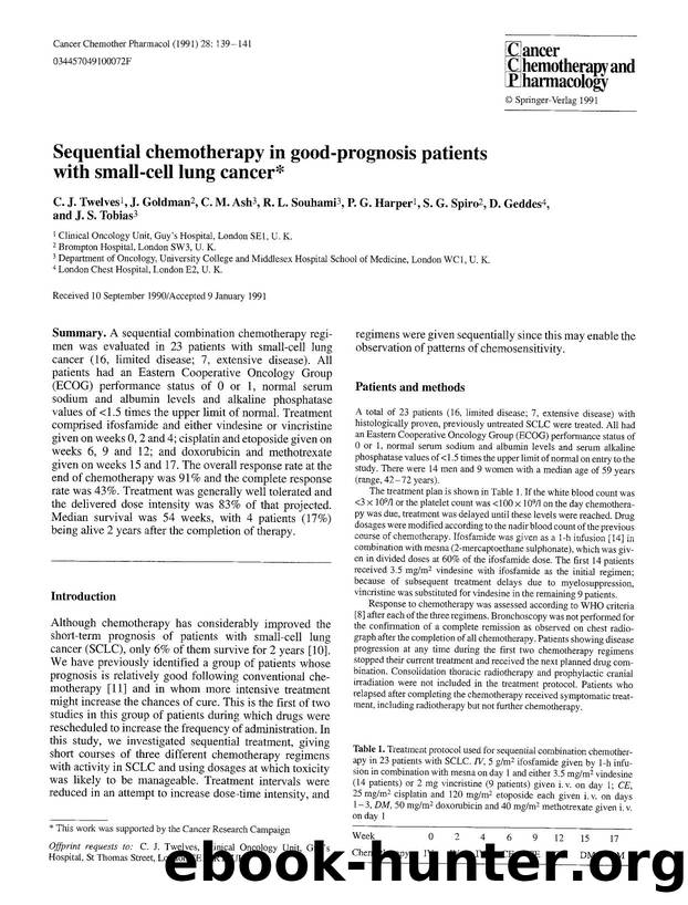 Sequential chemotherapy in good-prognosis patients with small-cell lung cancer by Unknown