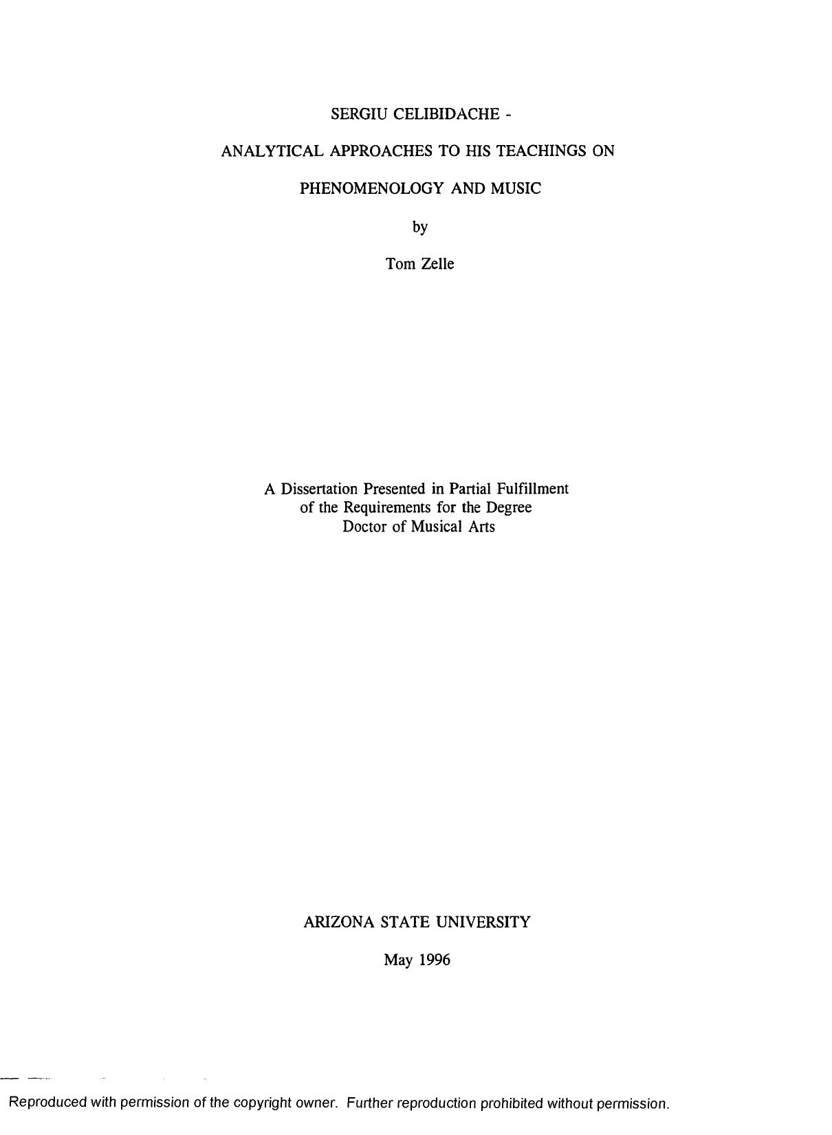 Sergiu Celibidache: Analytical Approaches to his Teachings on Phenomenology and Music by Tom Zelle