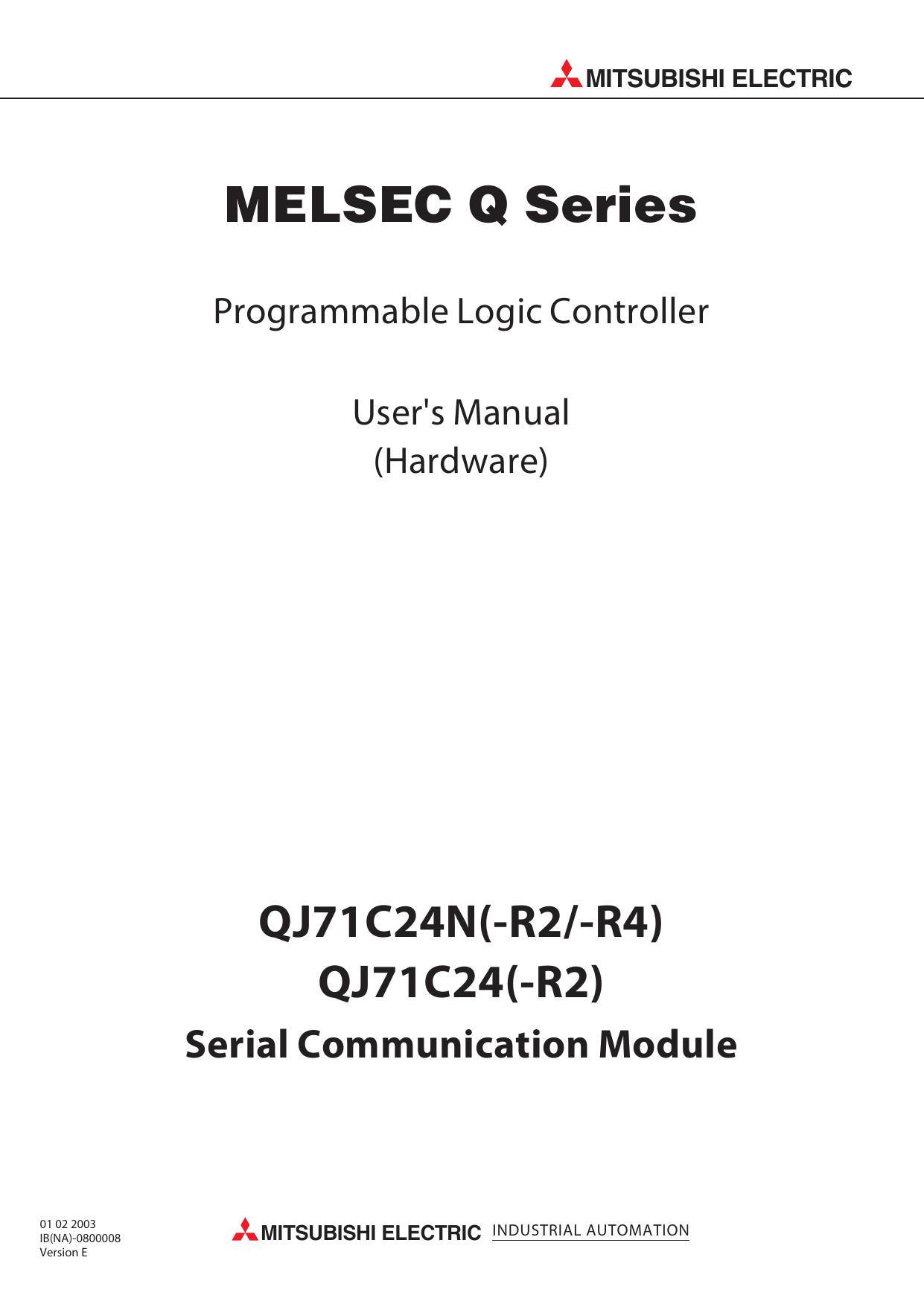 Serial Communication Module User's Manual (Hardware) by Unknown