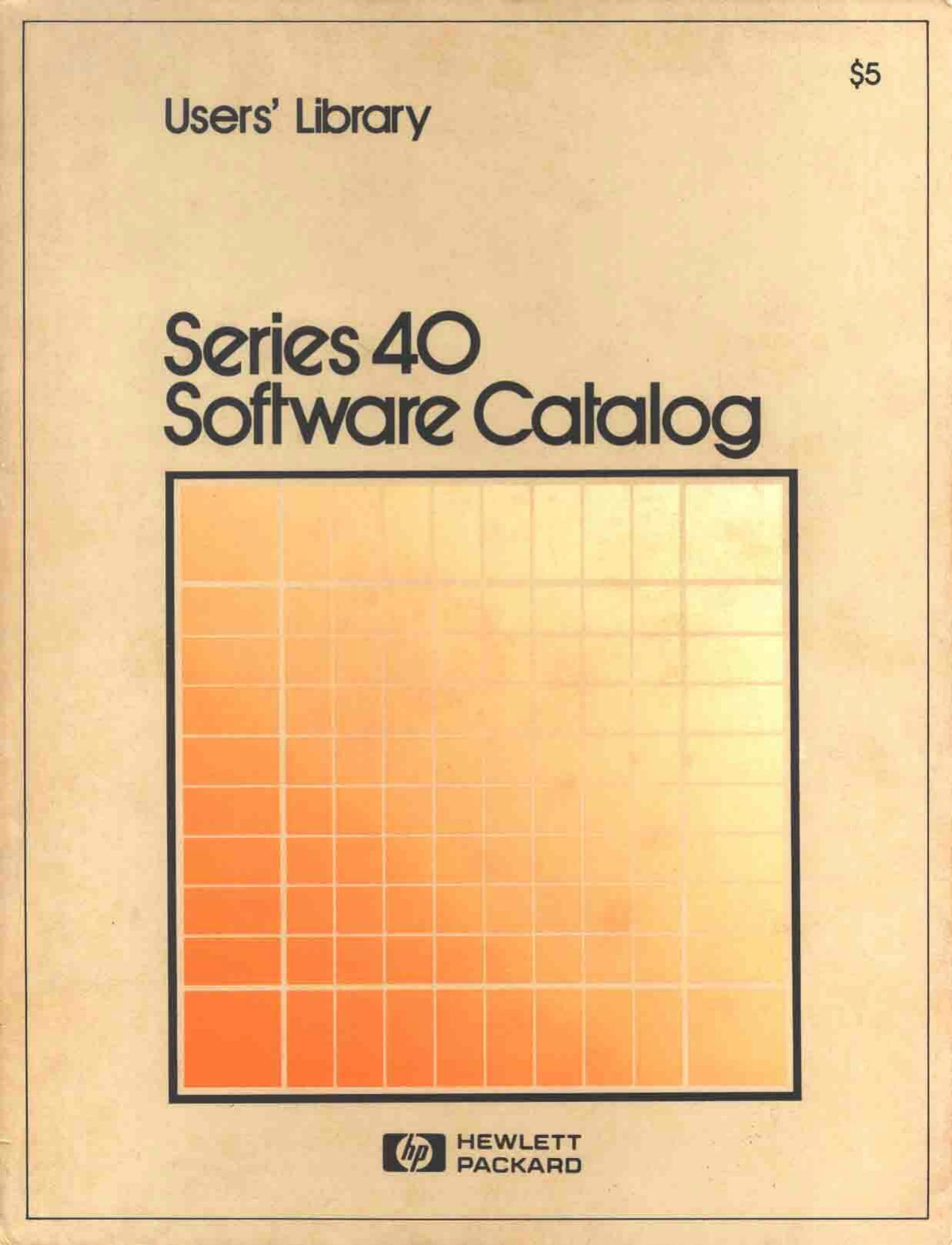 Series 40 Software Catalog by Aug83