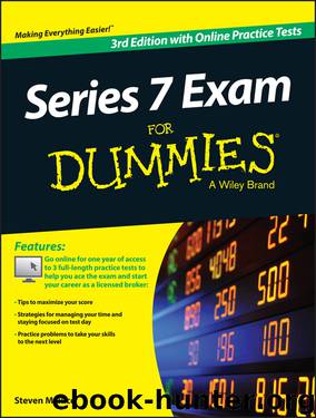 Series 7 Exam for Dummies, with Online Practice Tests by Steven M. Rice