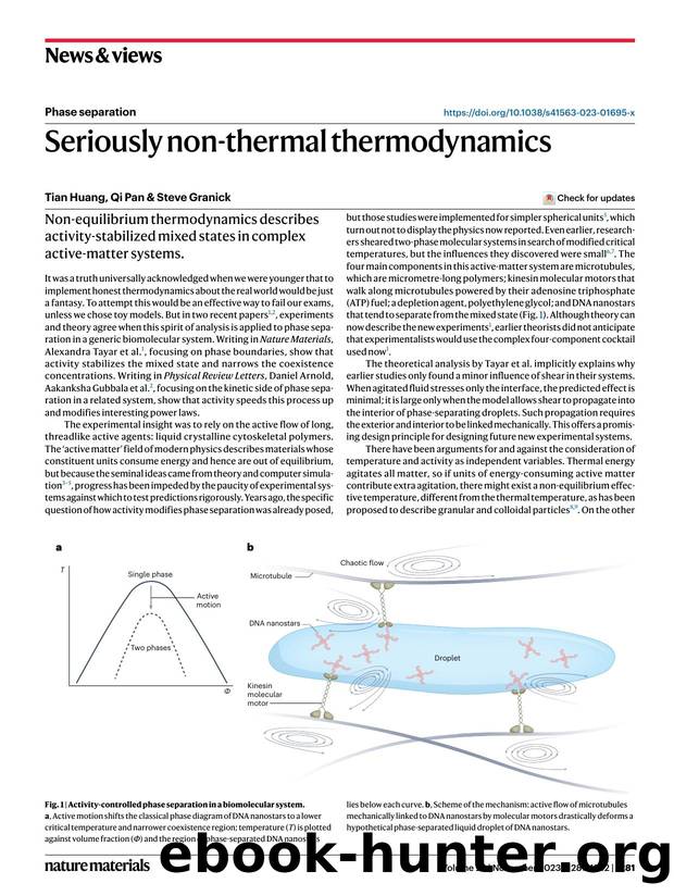 Seriously non-thermal thermodynamics by Tian Huang & Qi Pan & Steve Granick