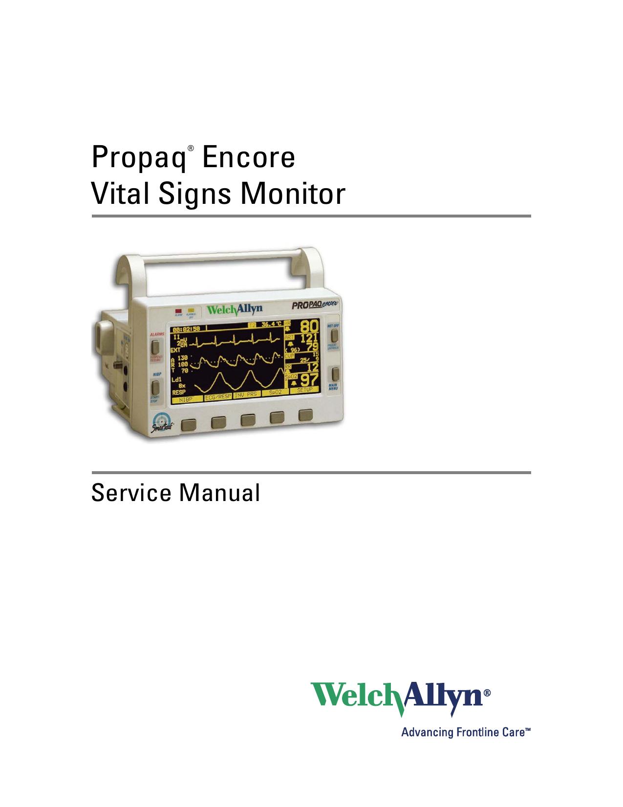 Service Manual - Propaq Encore Vital Signs Monitor by Copyright Welch Allyn