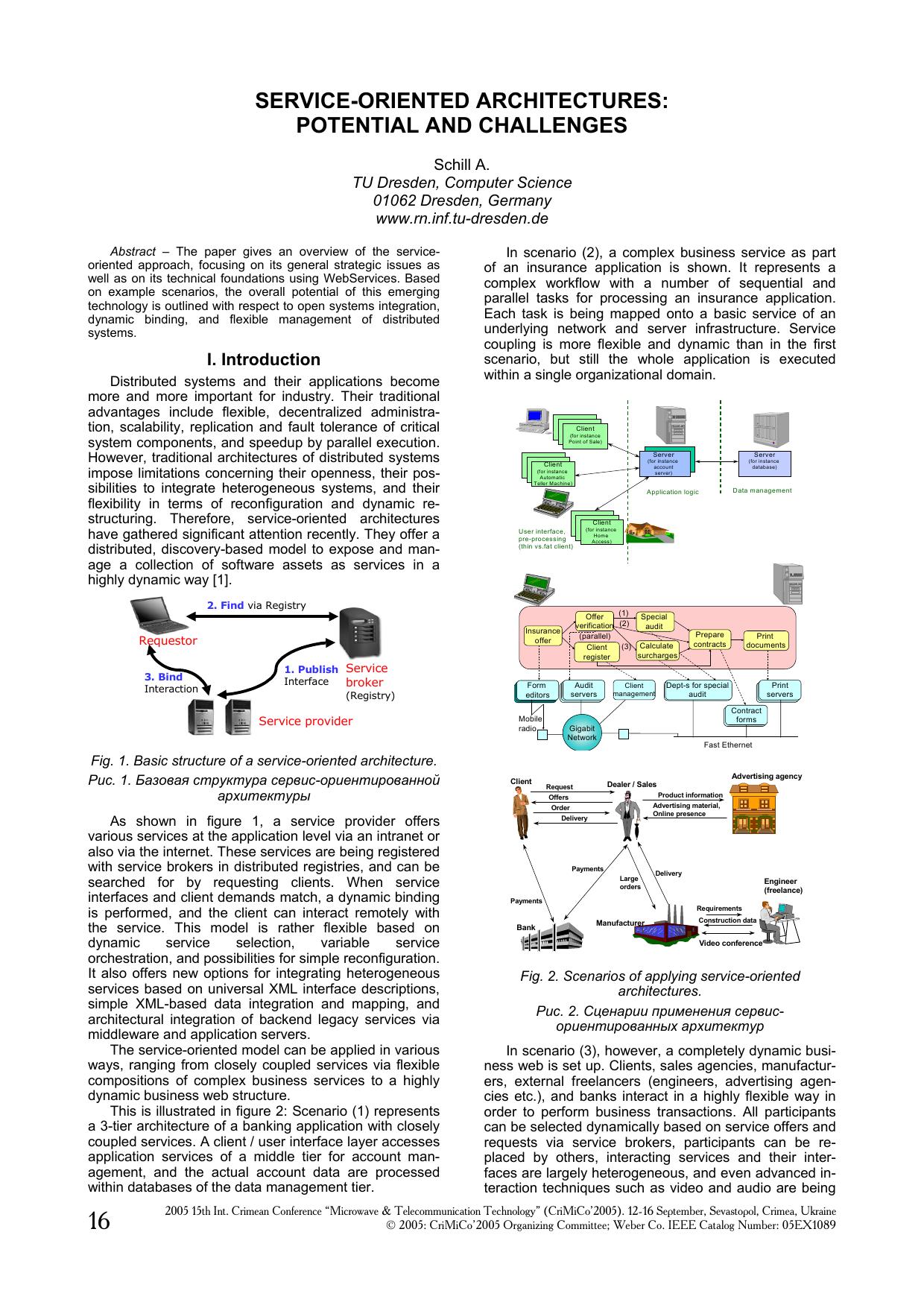 Service-Oriented Architectures: Potential and Challenges by schill