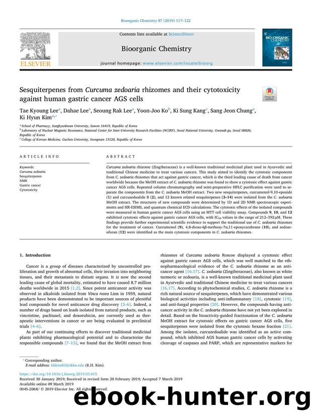Sesquiterpenes from Curcuma zedoaria rhizomes and their cytotoxicity against human gastric cancer AGS cells by unknow