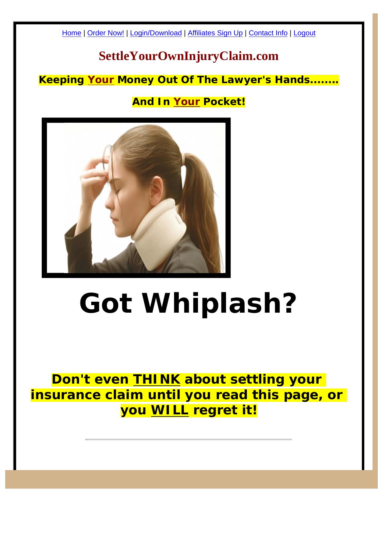 Settle Your Own Injury Claim. by Best of Kuszter's Collection