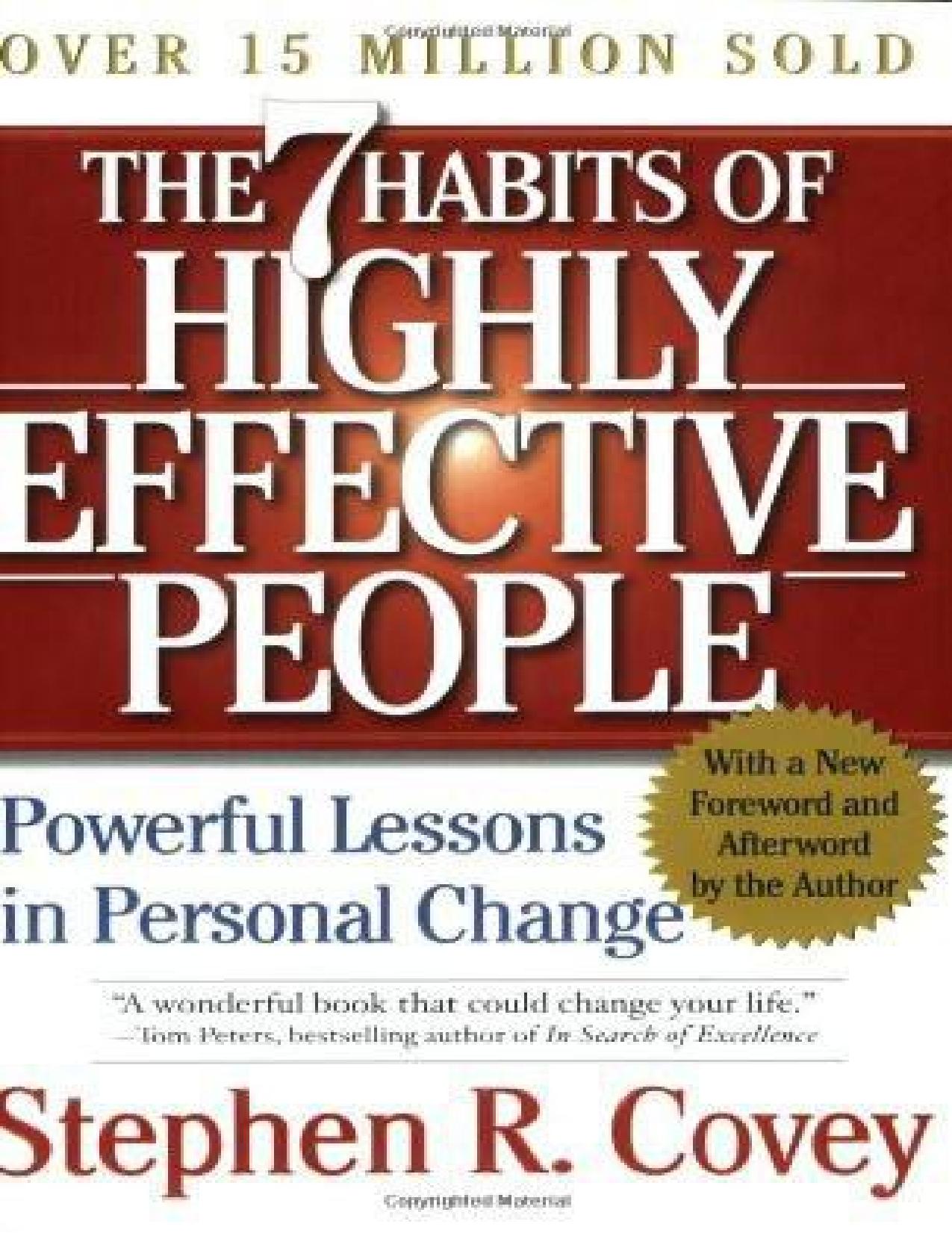 Seven Habits of Highly Effective People by Stephen R. Covey