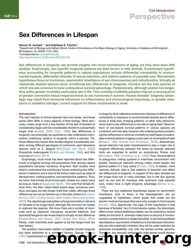 Sex Differences in Lifespan by Steven N. Austad & Kathleen E. Fischer