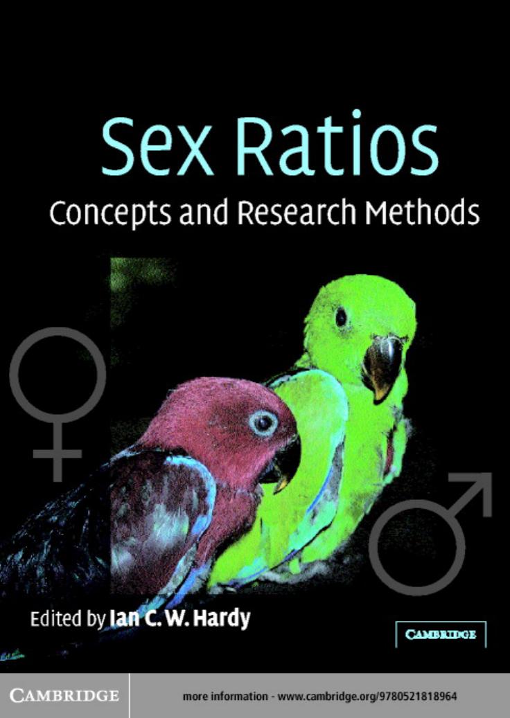 Sex Ratios: Concepts and Research Methods by Ian C. W. Hardy
