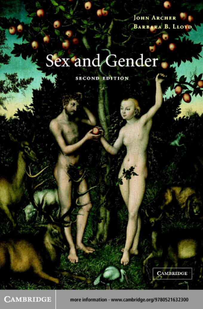 Sex and Gender, 2nd edition by John Archer Barbara Lloyd
