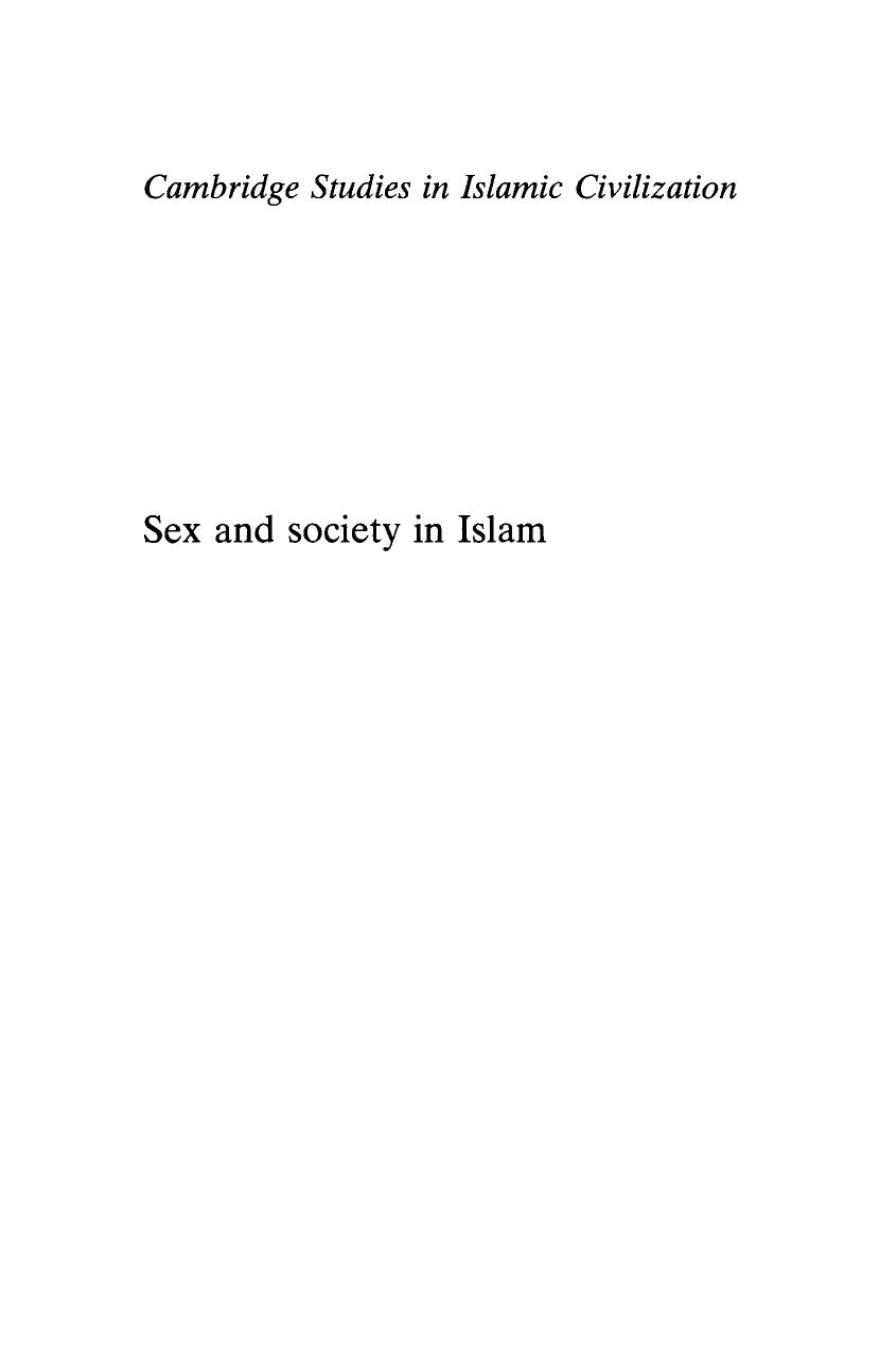 Sex and Society in Islam by Birth Control Before the Nineteenth Century