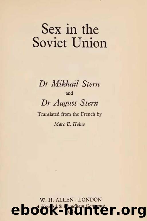 Sex in the Soviet Union - Mikhail Shtern by Unknown Author