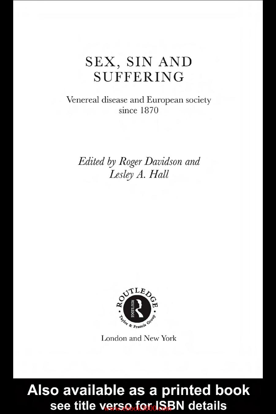 Sex, Sin and Suffering by Unknow