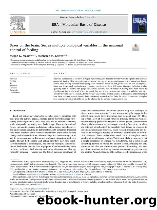 Sexes on the brain_ Sex as multiple biological variables in the neuronal control of feeding by Megan G. Massa & Stephanie M. Correa