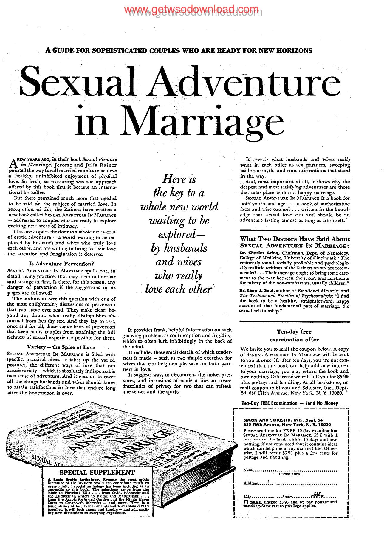 Sexual Adventure in Marriage by Unknown
