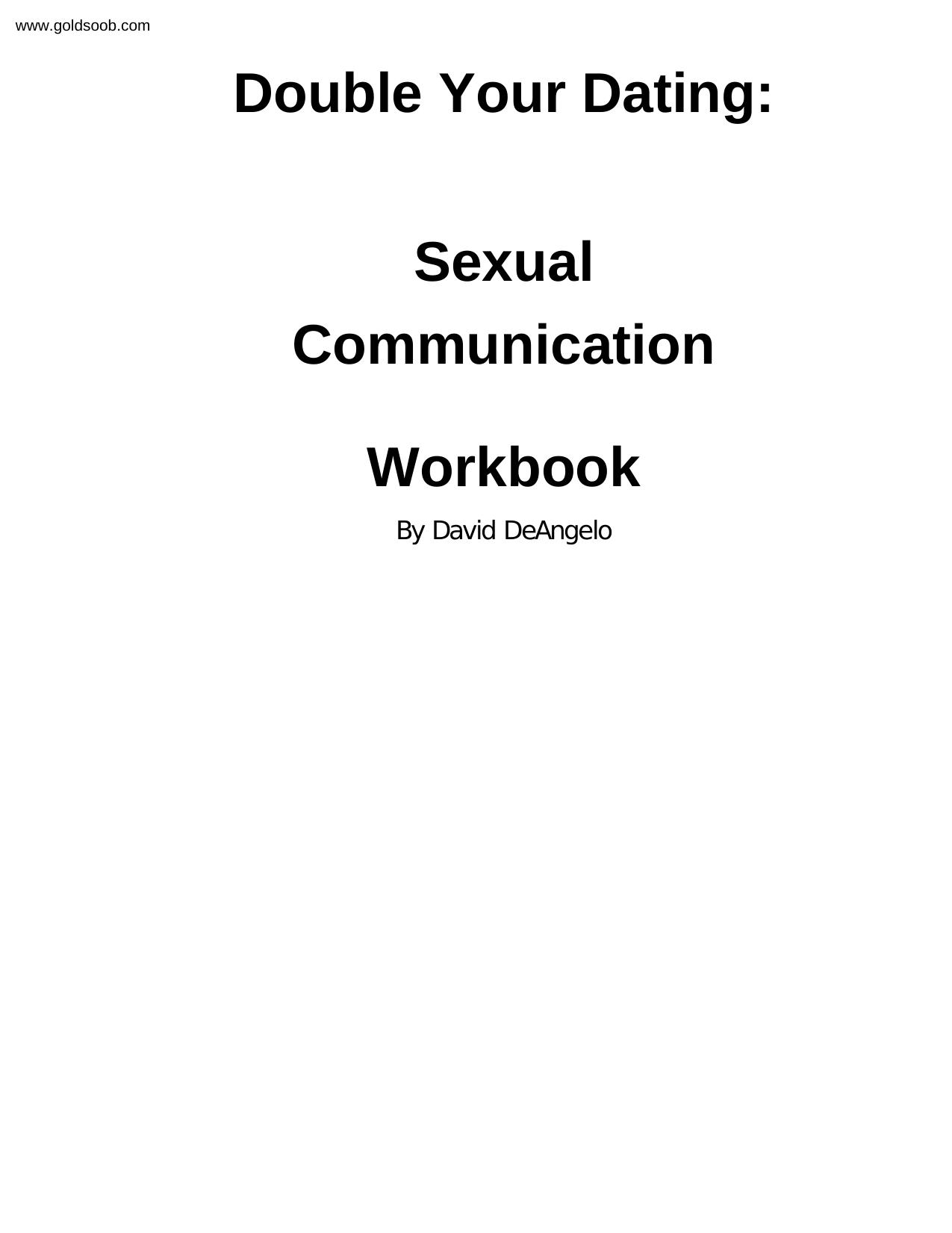 Sexual Communication Workbook by David DeAngelo