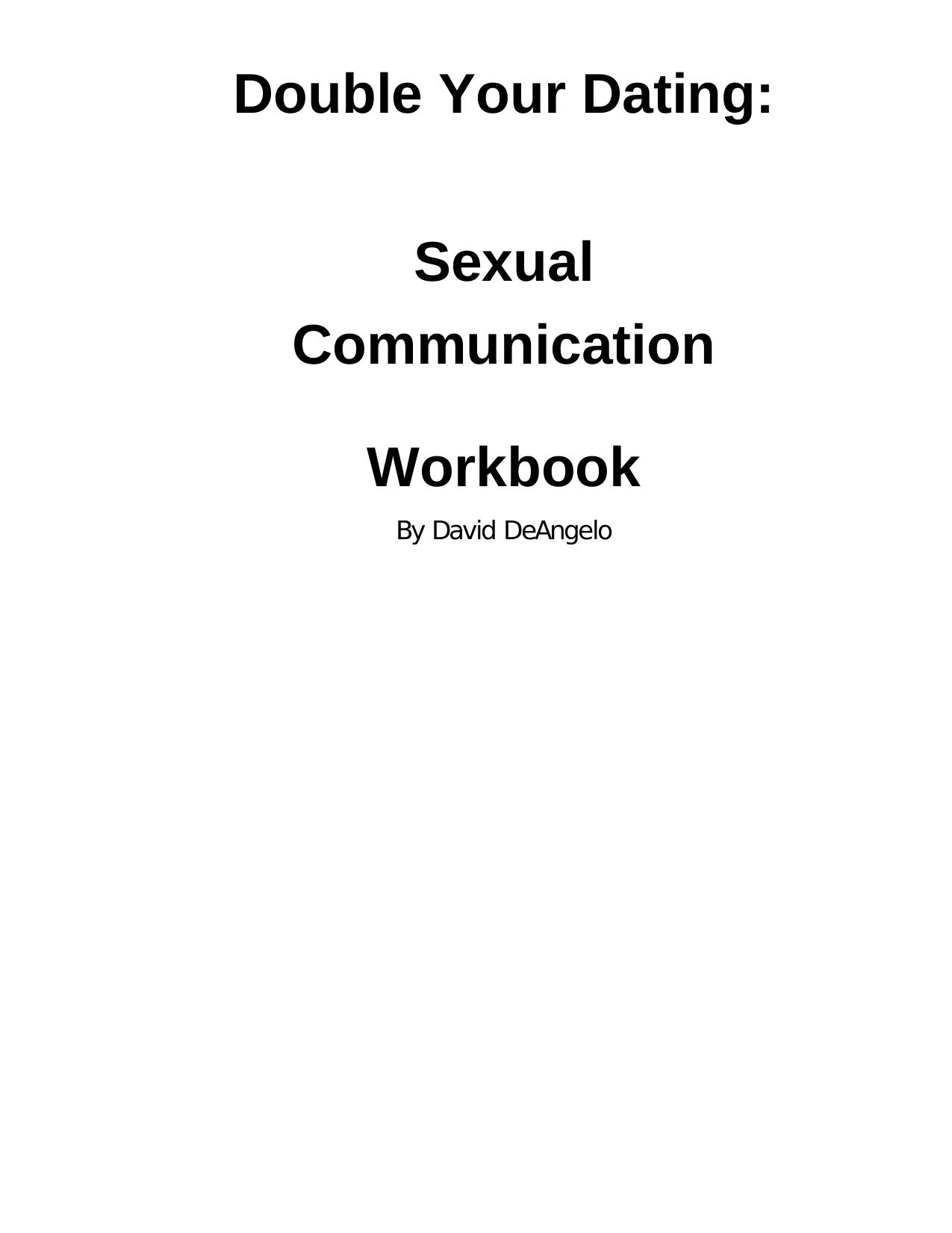 Sexual Communication by David DeAngelo