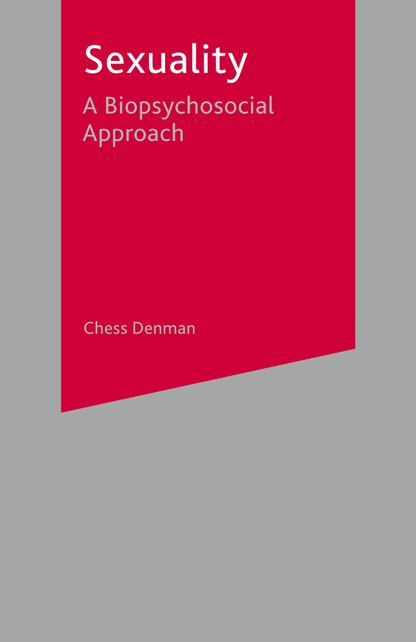 Sexuality: A Biopsychosocial Approach by Chess Denman (auth.)