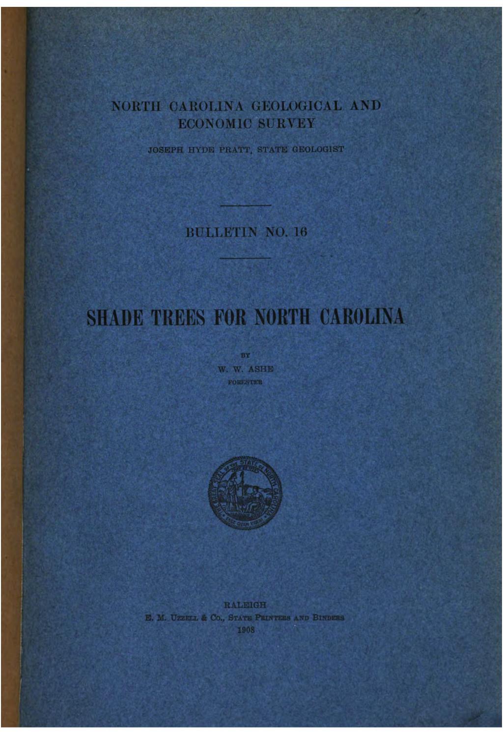 Shade Trees for North Carolina by William Willard Ashe