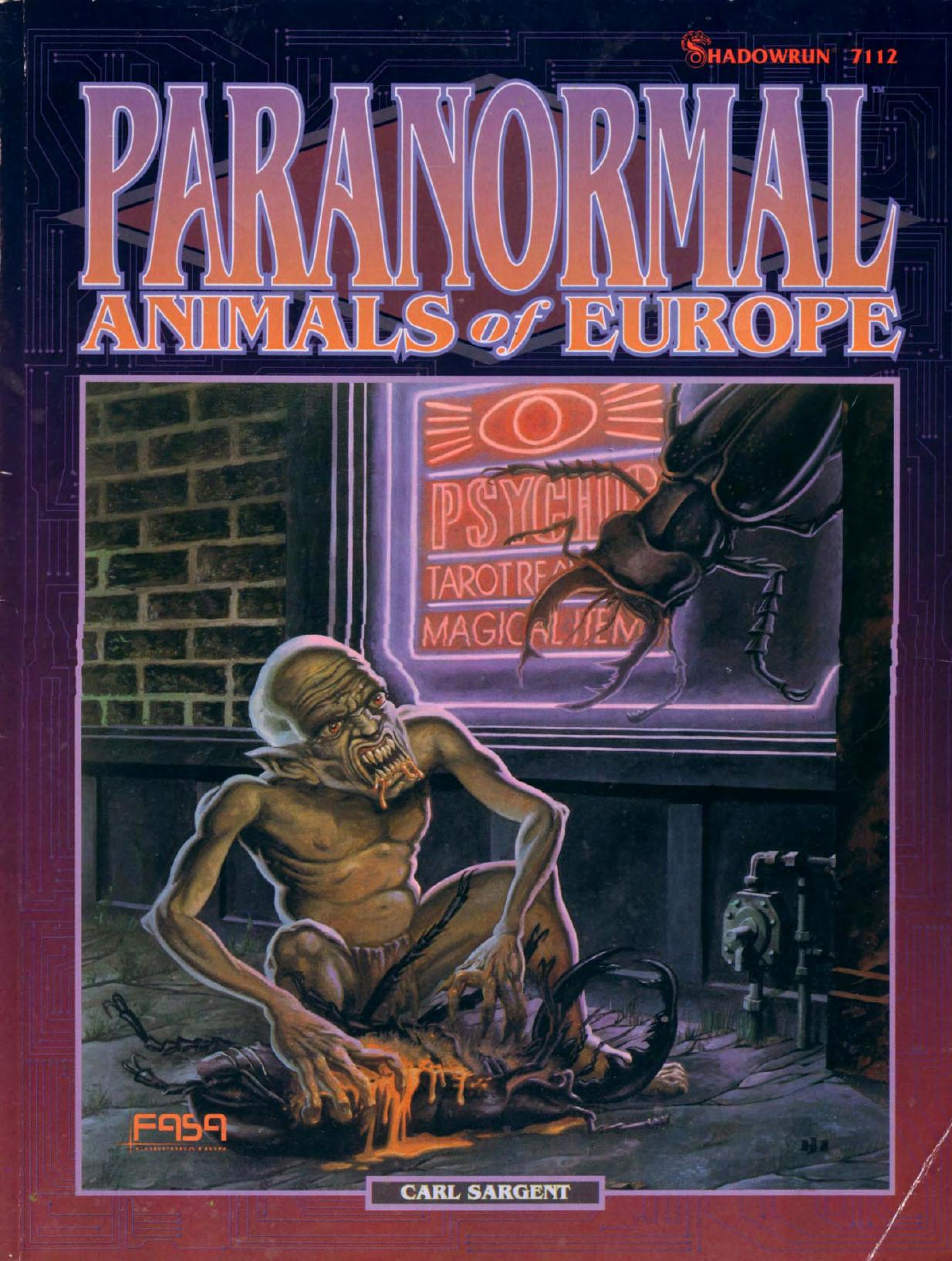 Shadowrun Paranormal Animals of Europe by Unknown