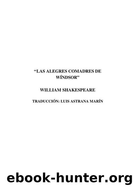Shakespeare by Las alegres comadres de Windsor Shakespeare