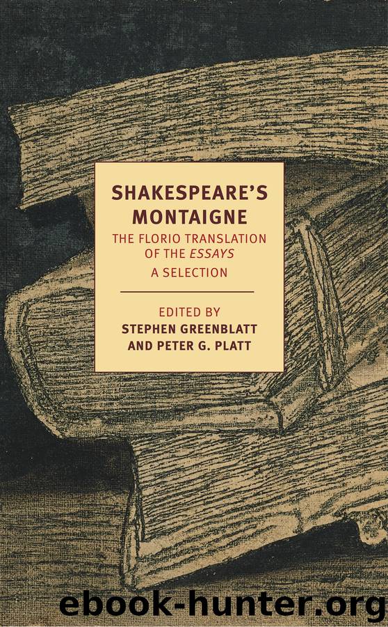 Shakespeare's Montaigne by Michel de Montaigne