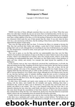 Shakespeare's Planet by Clifford D Simak
