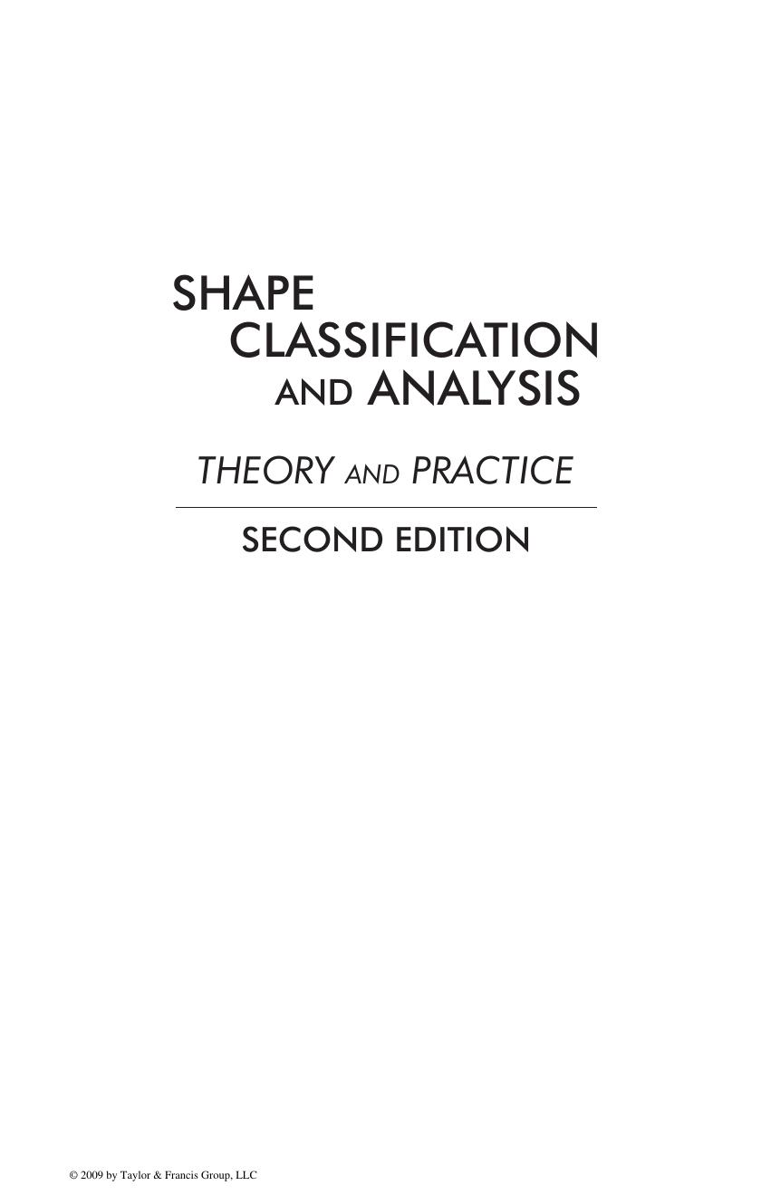 Shape Classification and Analysis by Theory & Practice Second Edition