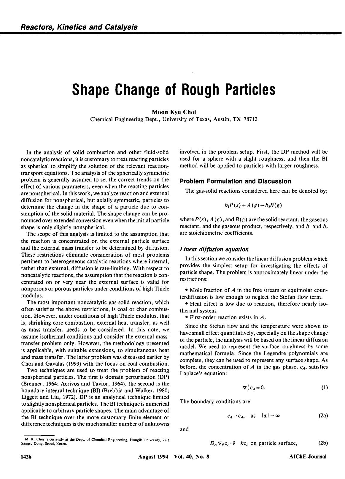 Shape change of rough particles by Unknown