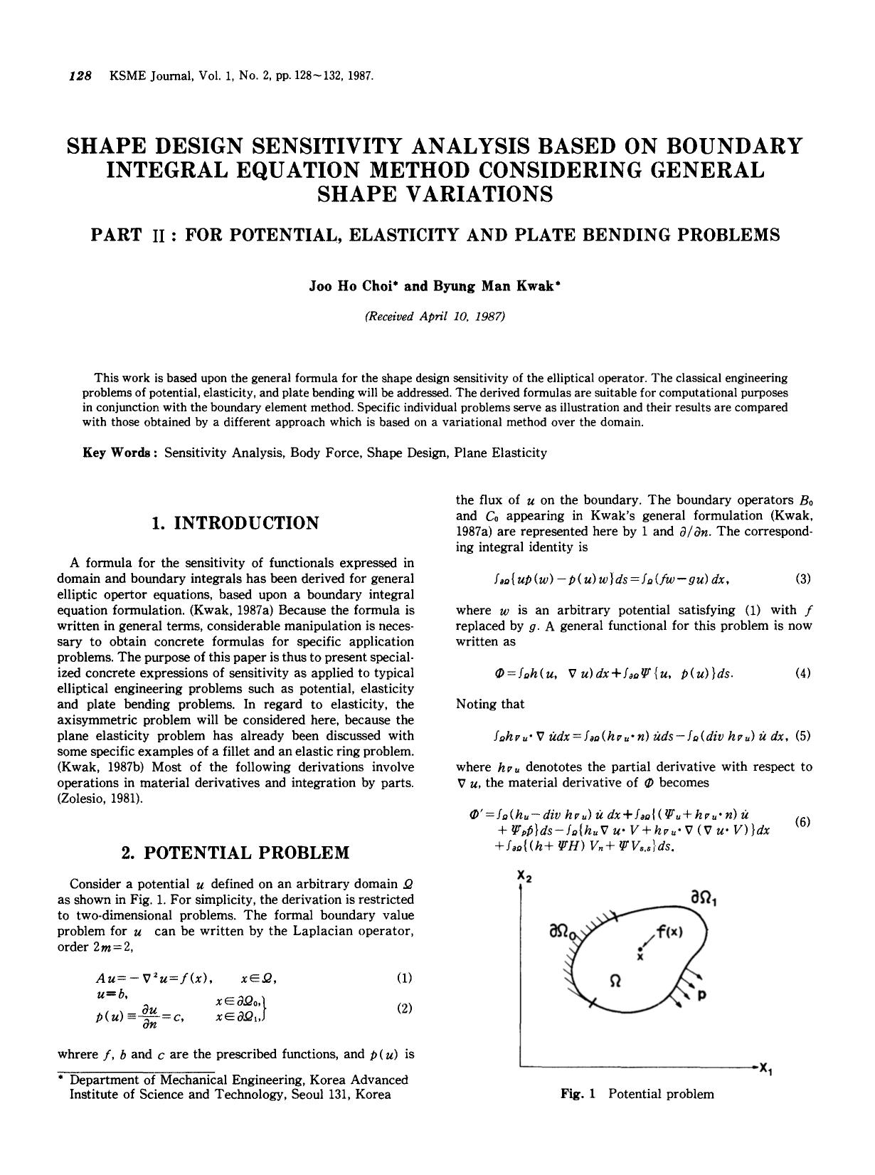 Shape design sensitivity analysis based on boundary integral equation method considering general shape variations by Unknown