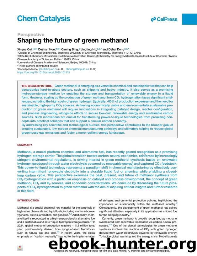 Shaping the future of green methanol by Xinyue Cui
