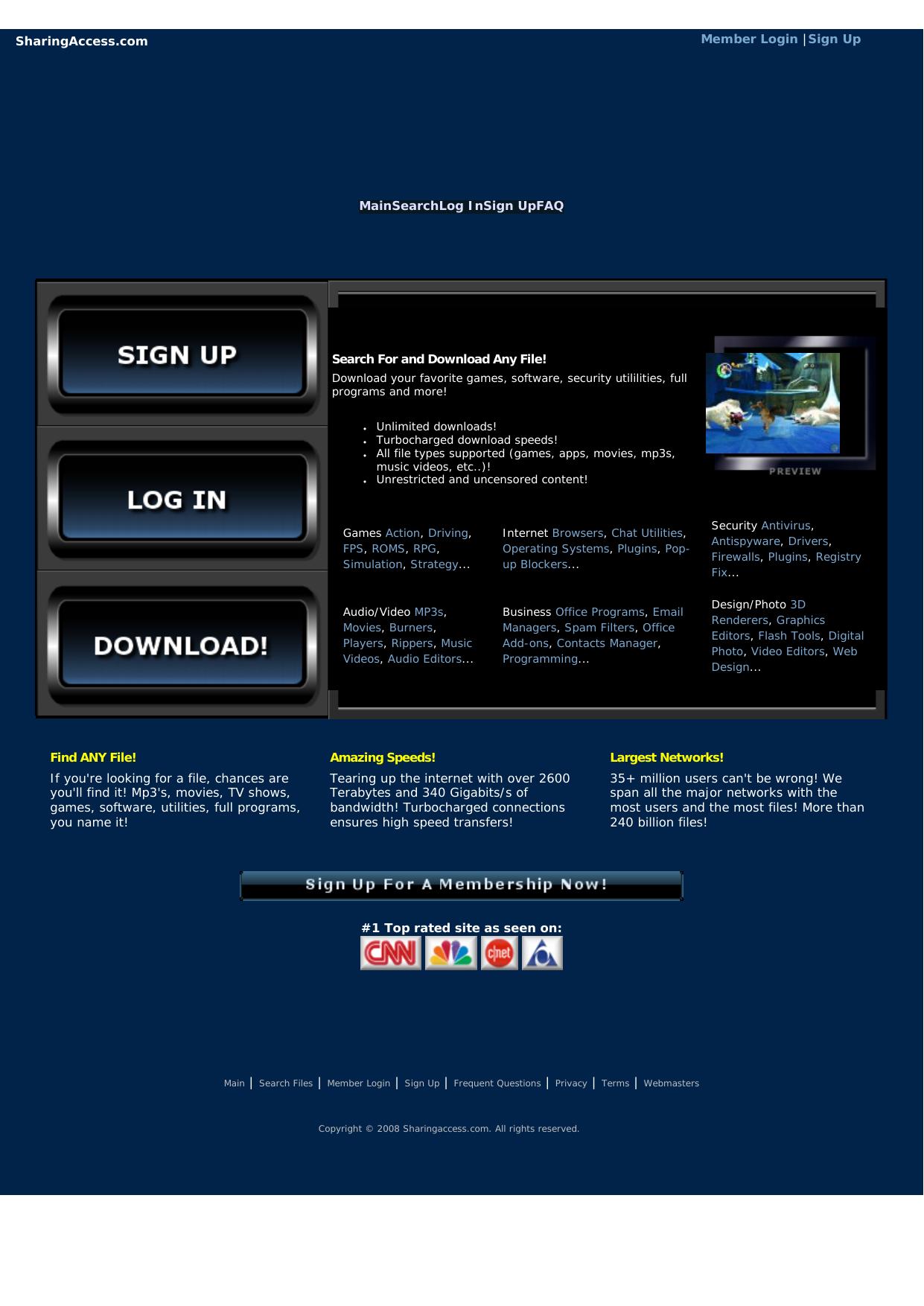 SharingAccess - File Sharing P2p Downloads Games Movies Music Software. by Best of Kuszter's Collection