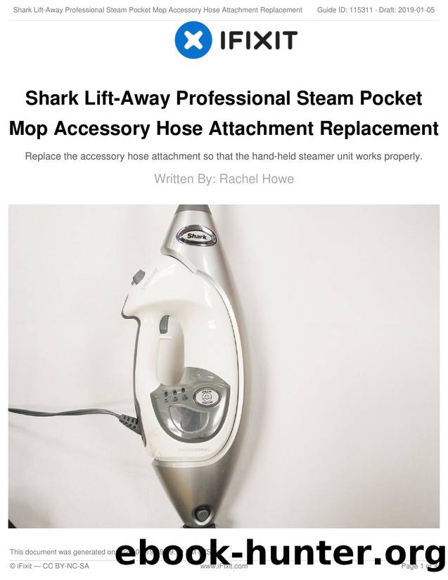 Shark Lift-Away Professional Steam Pocket Mop Accessory Hose Attachment Replacement by Unknown