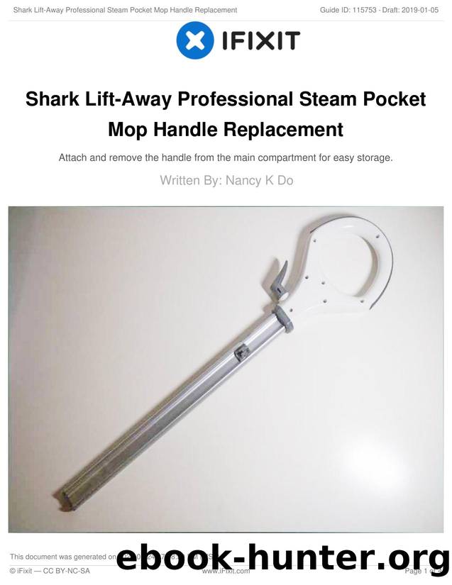 Shark Lift-Away Professional Steam Pocket Mop Handle Replacement by Unknown