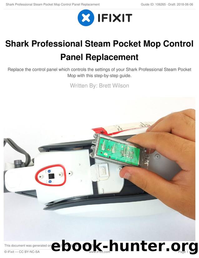 Shark Professional Steam Pocket Mop Control Panel Replacement by Unknown