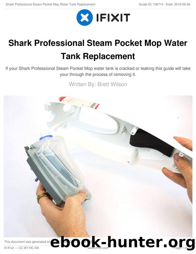 Shark Professional Steam Pocket Mop Water Tank Replacement by Unknown