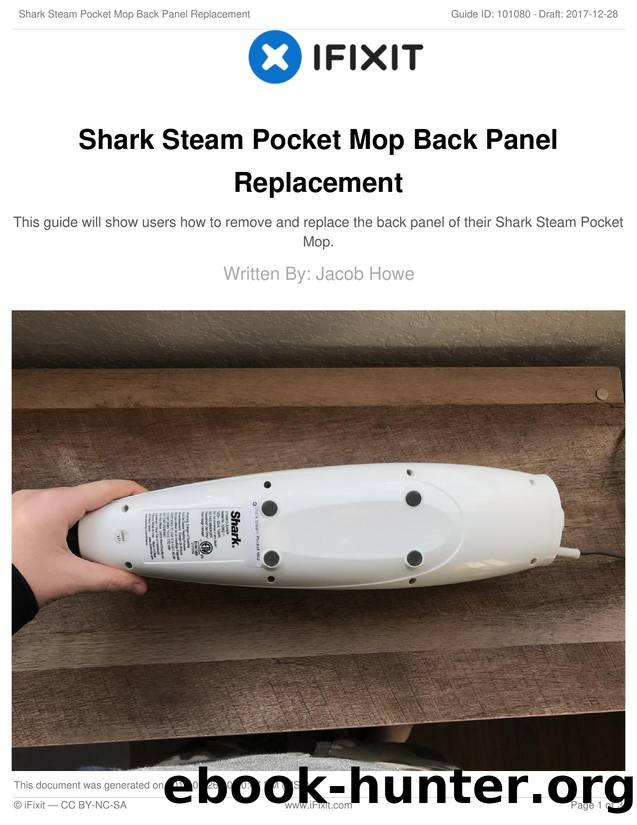 Shark Steam Pocket Mop Back Panel Replacement by Unknown