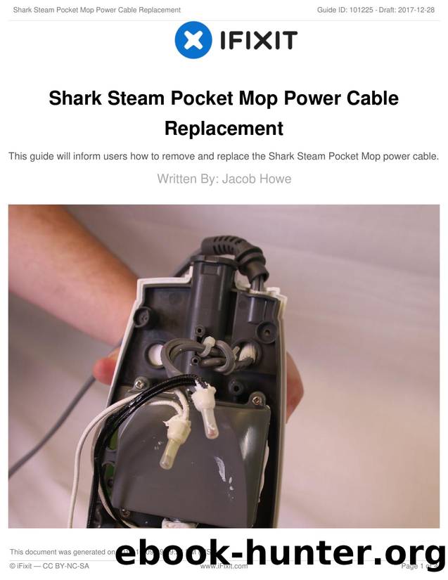 Shark Steam Pocket Mop Power Cable Replacement by Unknown