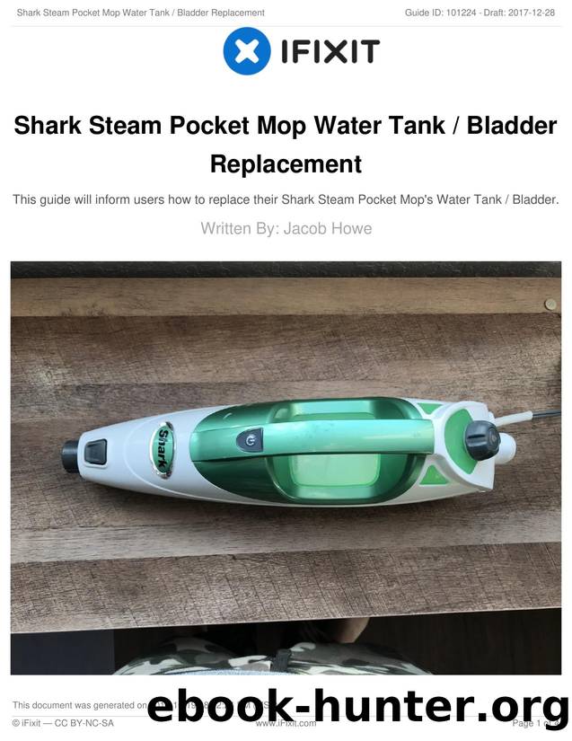 Shark Steam Pocket Mop Water Tank  Bladder Replacement by Unknown