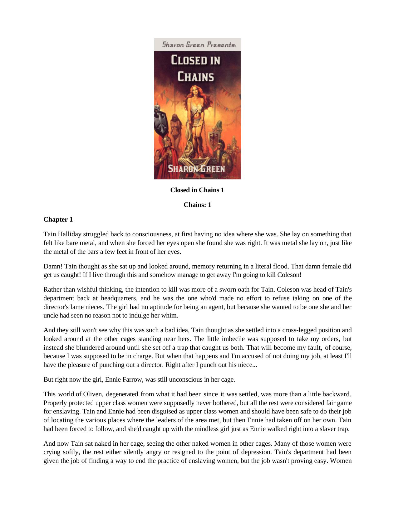 Sharon Green - [Chains 01] - Closed in Chains.htm file conversion to pdf by Windows 9x/NT/2000/XP User