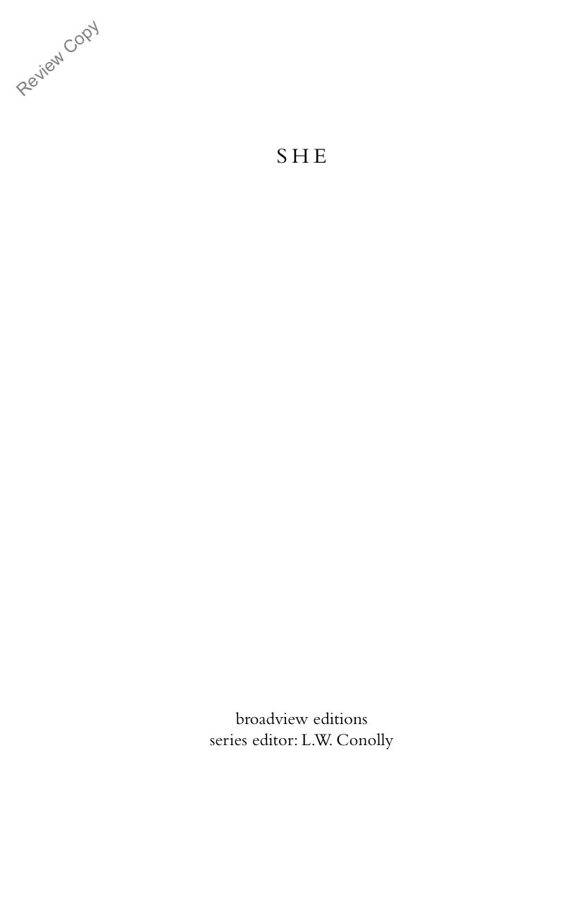 She: A History of Adventure by H. Rider Haggard Andrew M. Stauffer