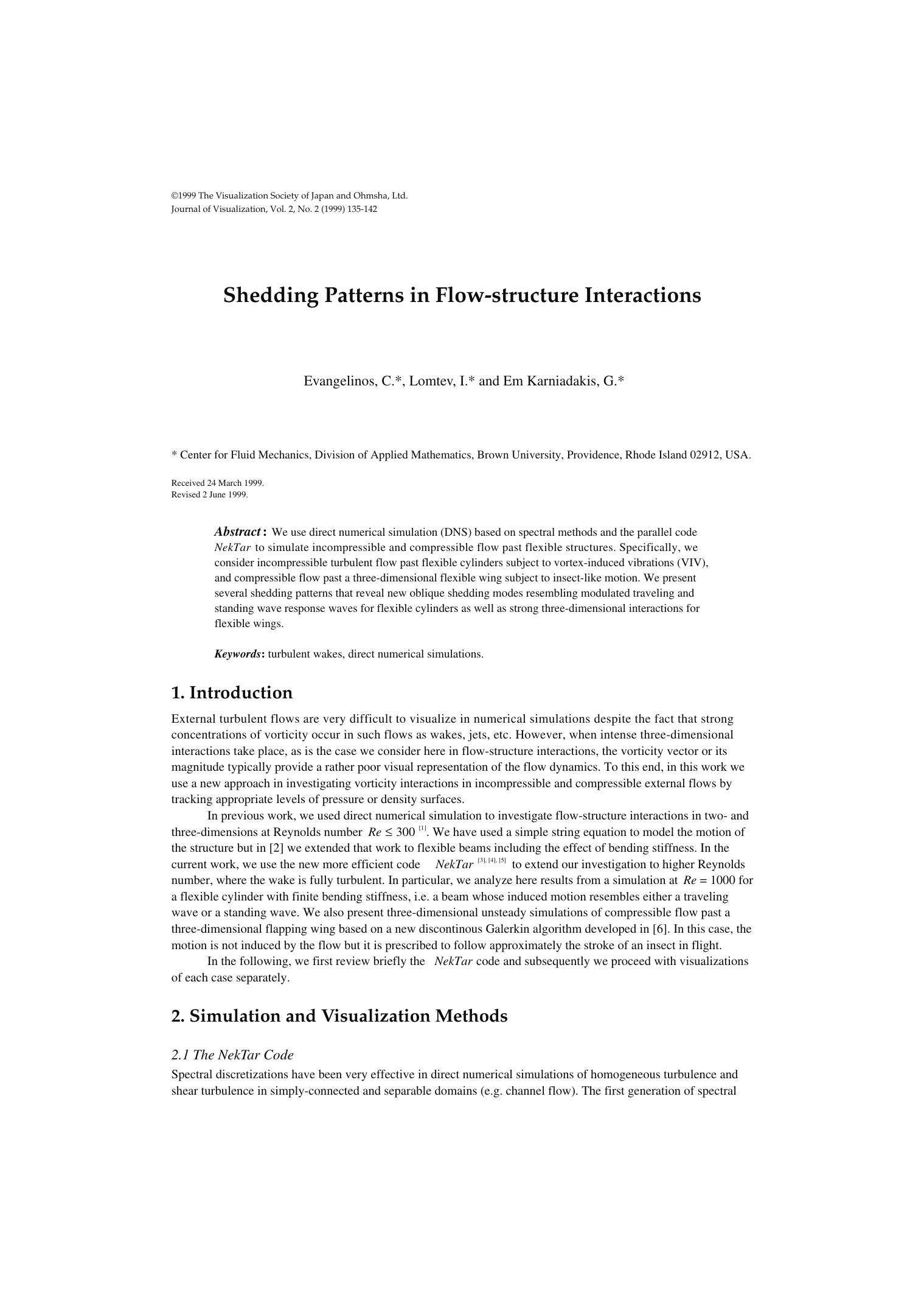Shedding patterns in flow-structure interactions by Unknown