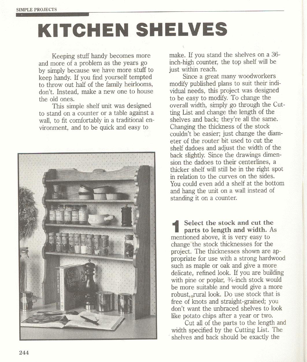 Shelf by Kitchen Shelves Plan