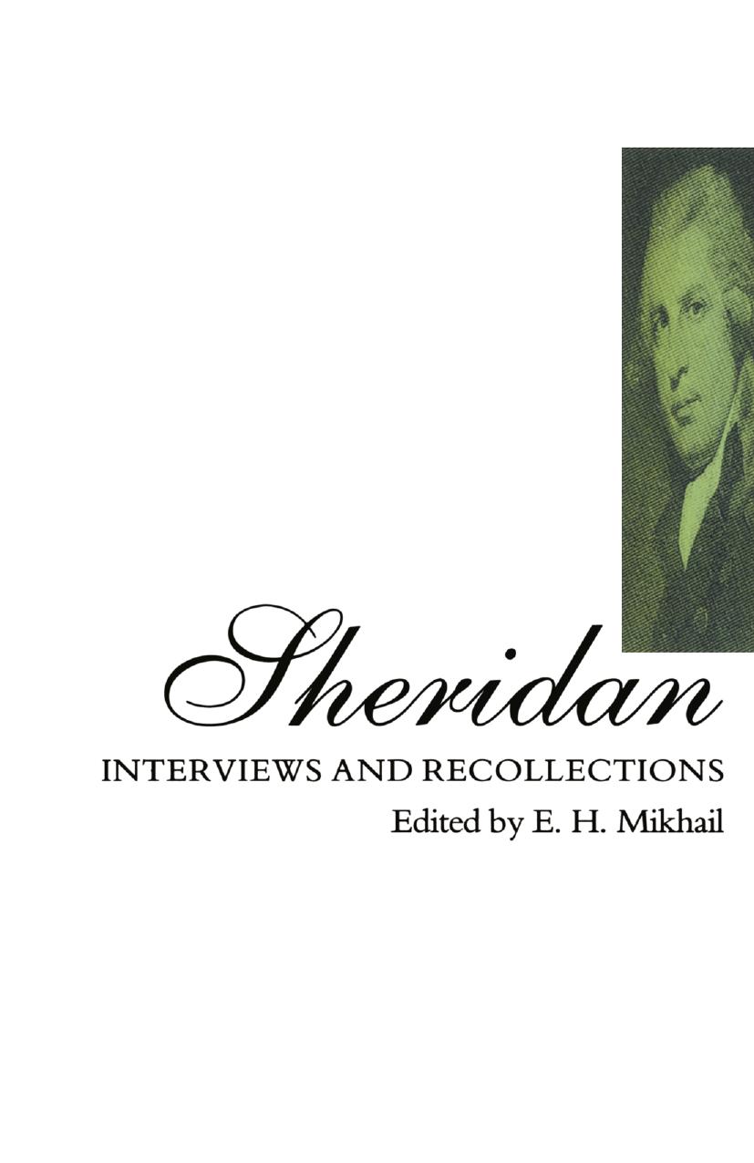 Sheridan: Interviews and Recollections by E. H. Mikhail (eds.)