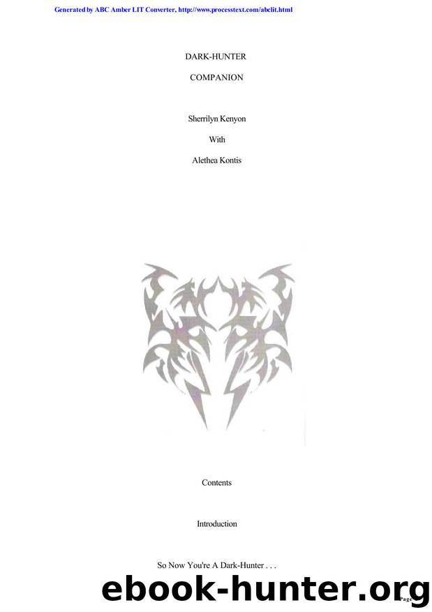 Sherrilyn Kenyon - Dark Hunter by The Dark Hunter Companion