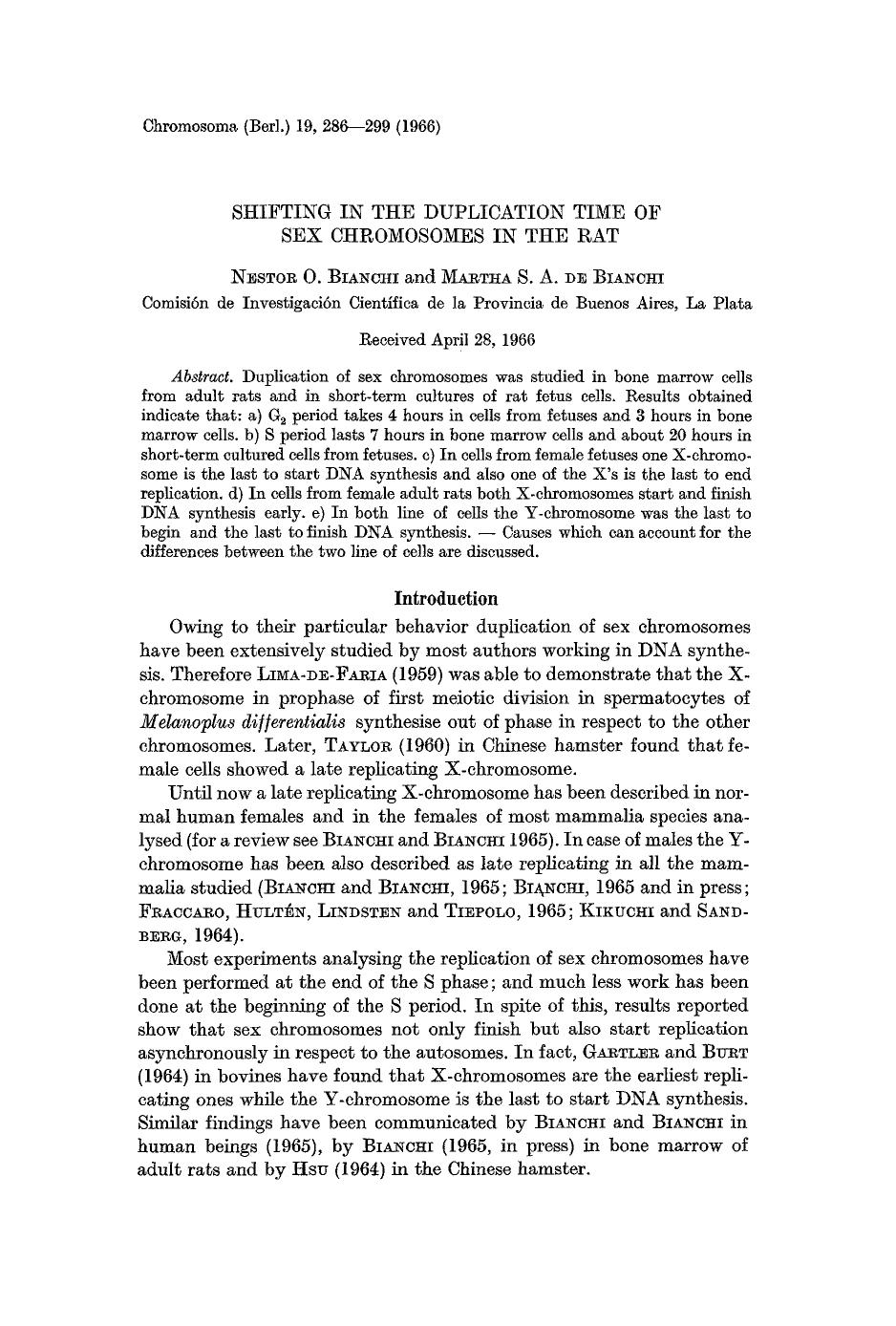 Shifting in the duplication time of sex chromosomes in the rat by Unknown