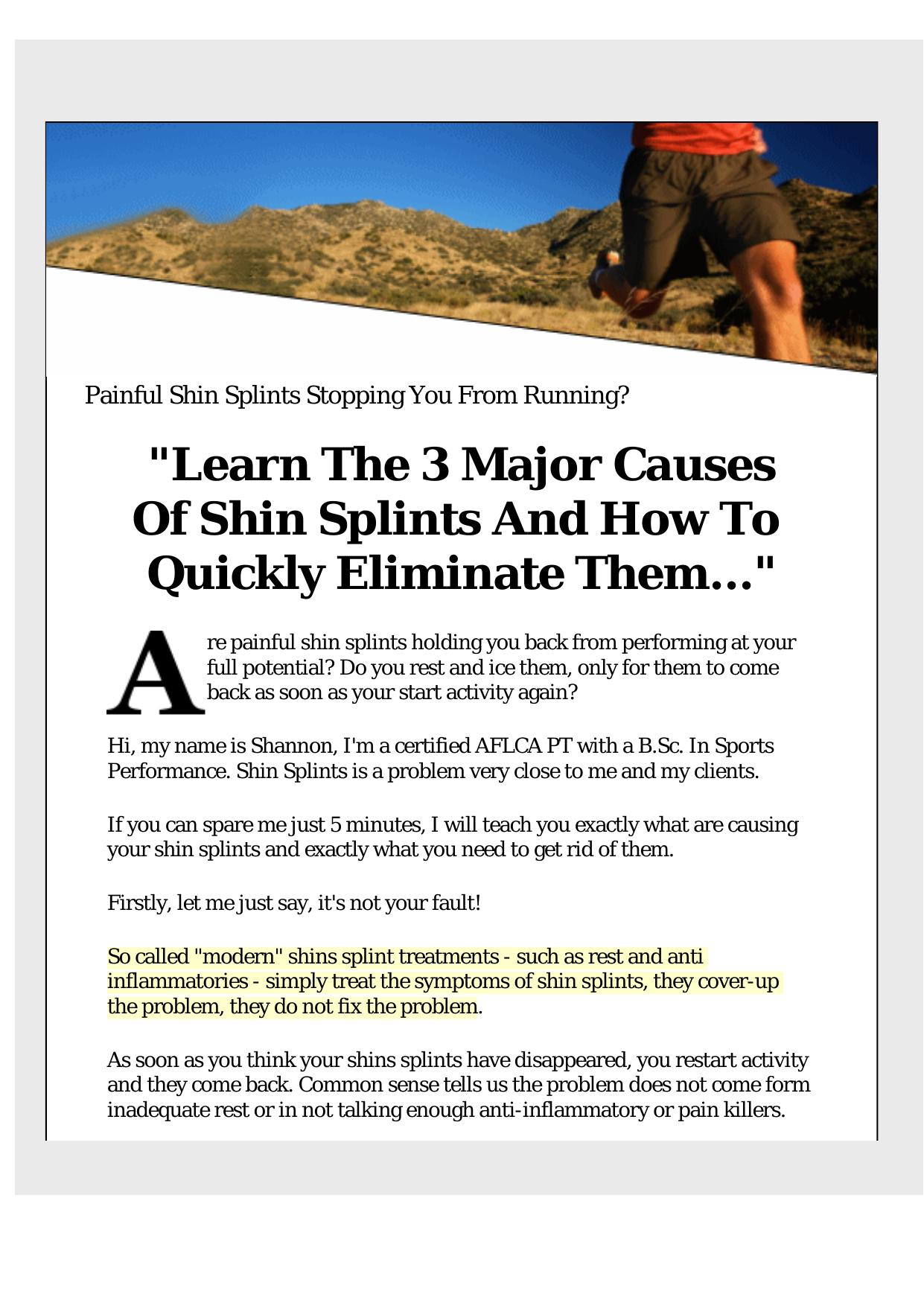 Shin Splints No More. by Best of Kuszter's Collection